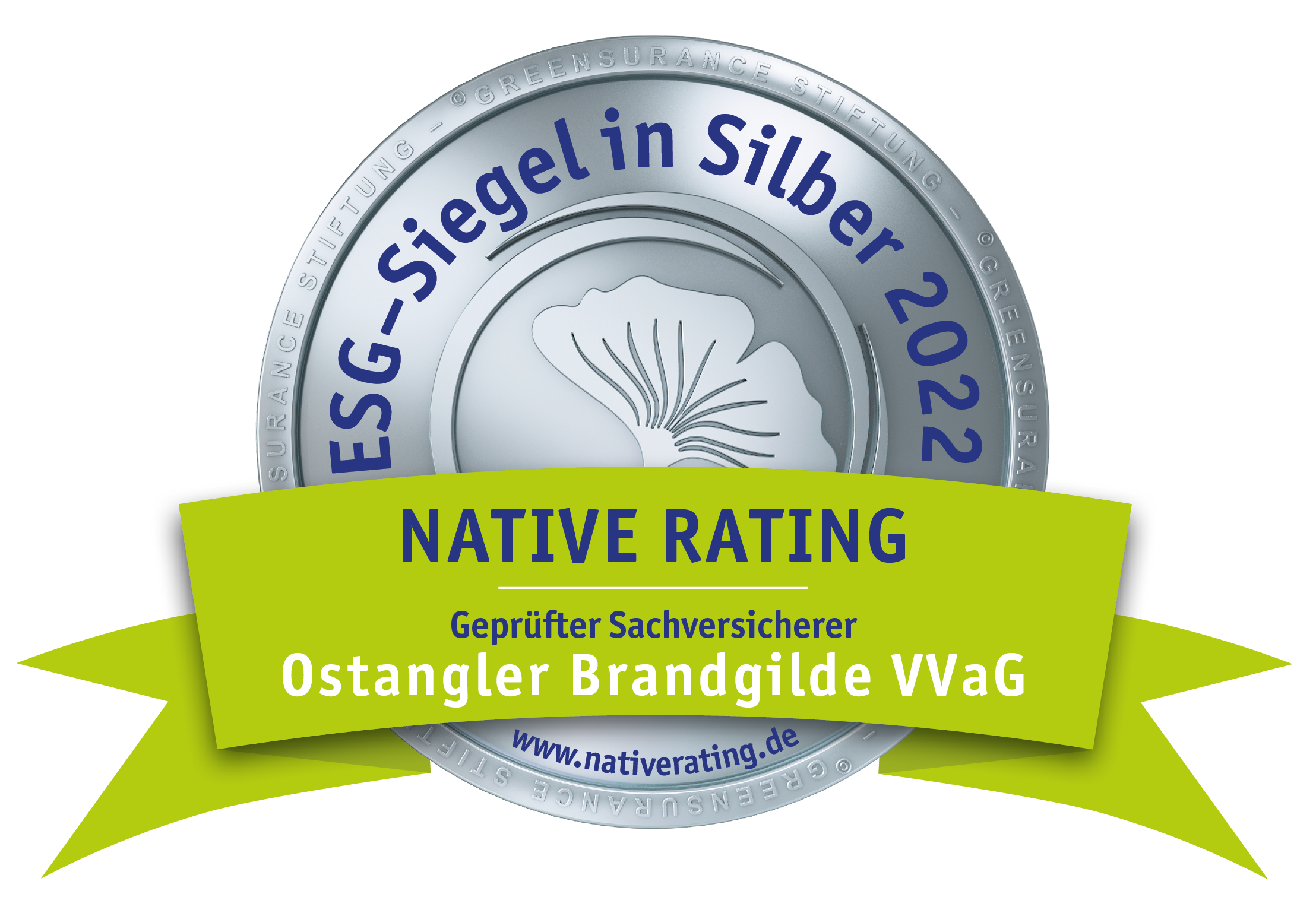 Das silberne ESG-Siegel, das die Ostangler als nachhaltiges Unternehmen ausgezeichnet hat. (2022)
